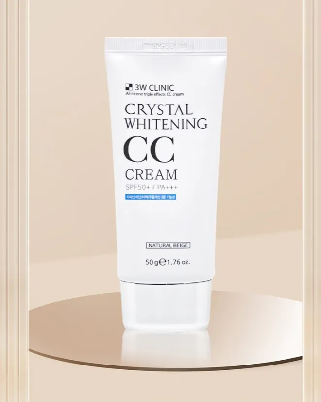 3W Clinic Crystal Whitening CC Cream, 50g /Нүүрны тос/ DO - 1