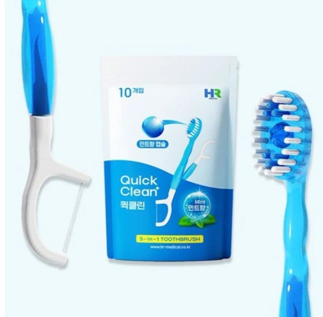 QuickClean Disposable Mini Toothbrush,10p /Шүдний сойз/ - 5