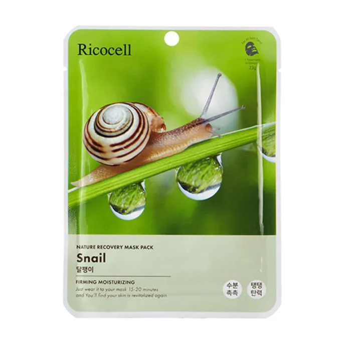 Ricocell Nature Recovery Snail Mask, 1p /Салфеткан маск/ - 1
